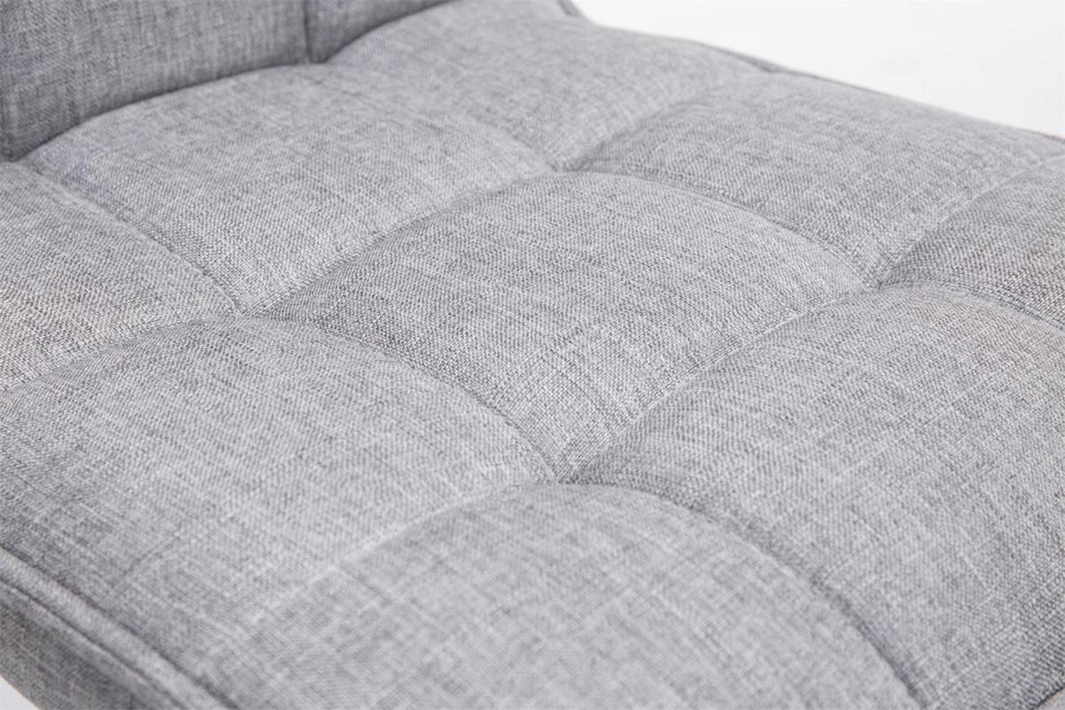 DREHSTUHL Stoff hellgrau - Chromfarben/Hellgrau, Textil/Metall (43/90/59cm) - CLP