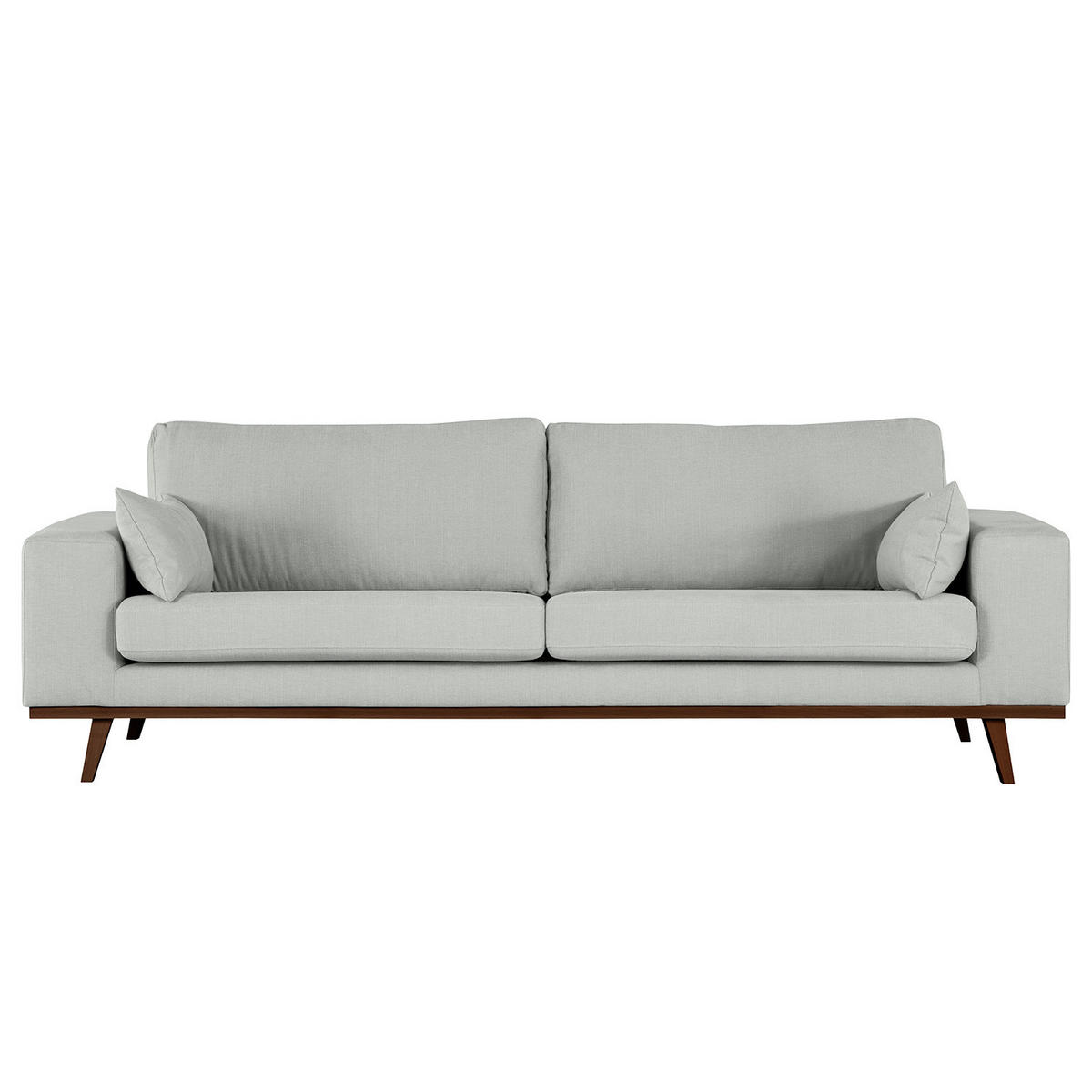 3-SITZER SOFA - Buchefarben/Grau, Textil (237/81/88cm) - home24