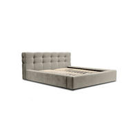 POLSTERBETT aus Velvet Gretta 140x200 cm, Braun - Braun, Textil (140/200cm) - Fedve