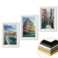 WANDBILDER 3er-Set - 20x30 cm Weißer Rahmen - Architektur der Kanäle von Venedig - Weiß, Kunststoff (20/30cm) - ArtPrintCave