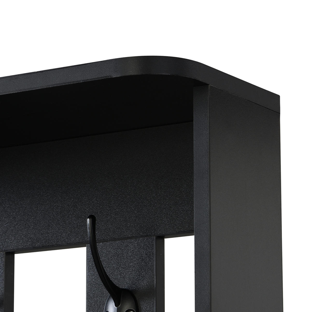 FLURGARDEROBE mit Sitzbank 100 x 35 x 180 cm MDF Schwarz - Schwarz, Holzwerkstoff (35/180/100cm) - Beauniv