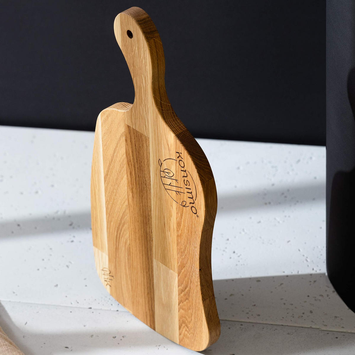 SCHNEIDEBRETT Holz Eiche geölt LIVO - Eichefarben, Holz (21/44cm) - KONSIMO®