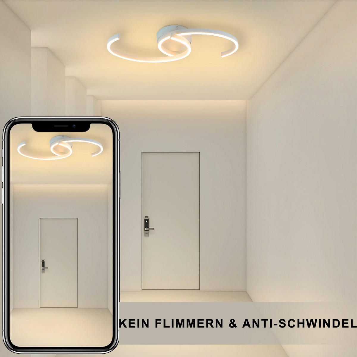 LED-DECKENLEUCHTE Oliver 60/16/9 cm - Weiß, Metall (60/16/9cm) - Nettlife
