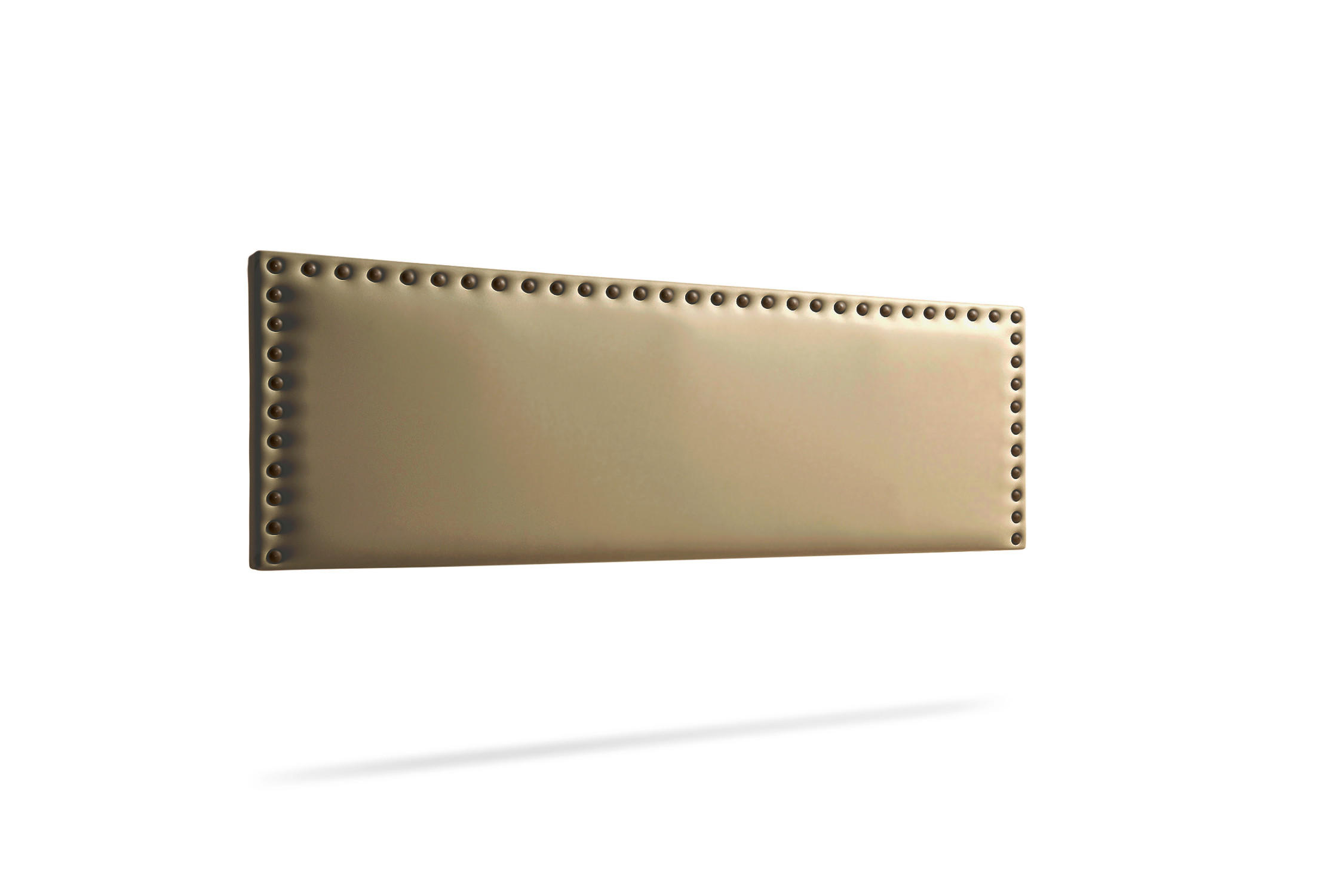 KOPFTEIL gepolstert MODENA Kunstleder 115x55x8 cm - Gold - Moonia - Goldfarben, Holz (115/8/55cm)