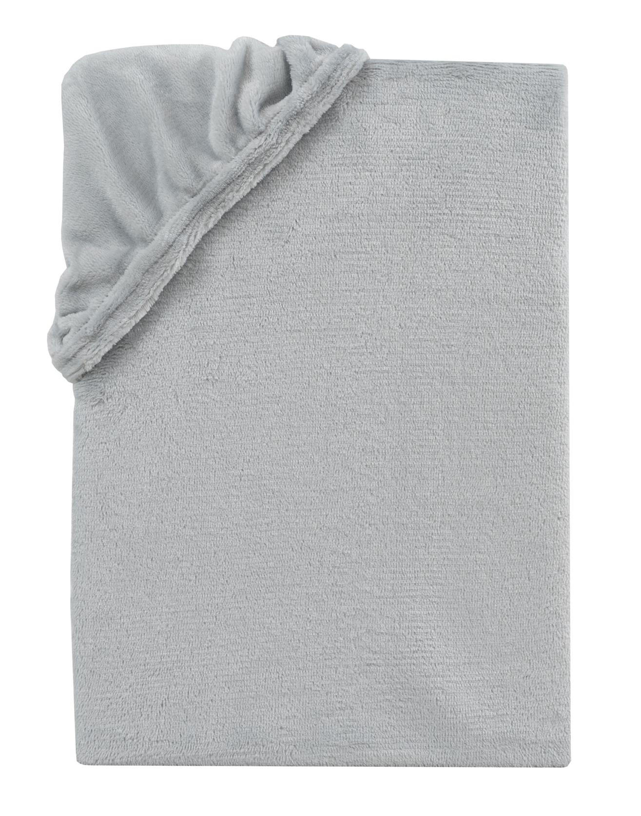 BOXSPRING-SPANNBETTLAKEN Cashmere Touch 180-200x200-220 cm, Warmes Winter Bettlaken Silber - Silberfarben, Textil (200/220cm) - Carpe Sonno