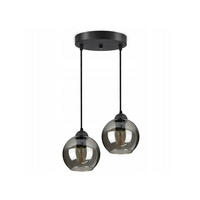 PENDELLEUCHTE HAGEN - Schwarz, Glas/Metall (35/35/70cm) - kiki design