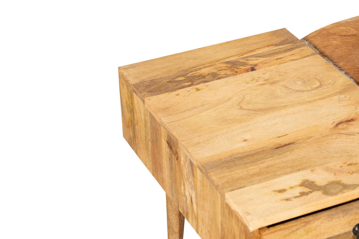 SITZBANK Arno Stauraum Mangoholz Braun 40x52,5x100,5cm - Braun, Holz (52.5/40/100.5cm) - DELUKE