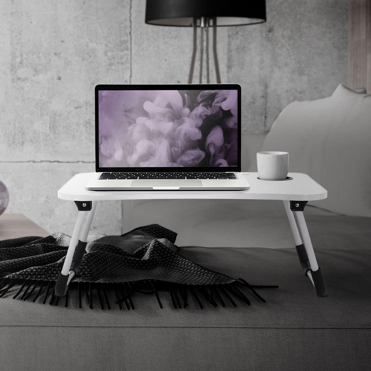 LAPTOPTISCH - Weiß, Holzwerkstoff (60/40/25cm) - ML-DESIGN