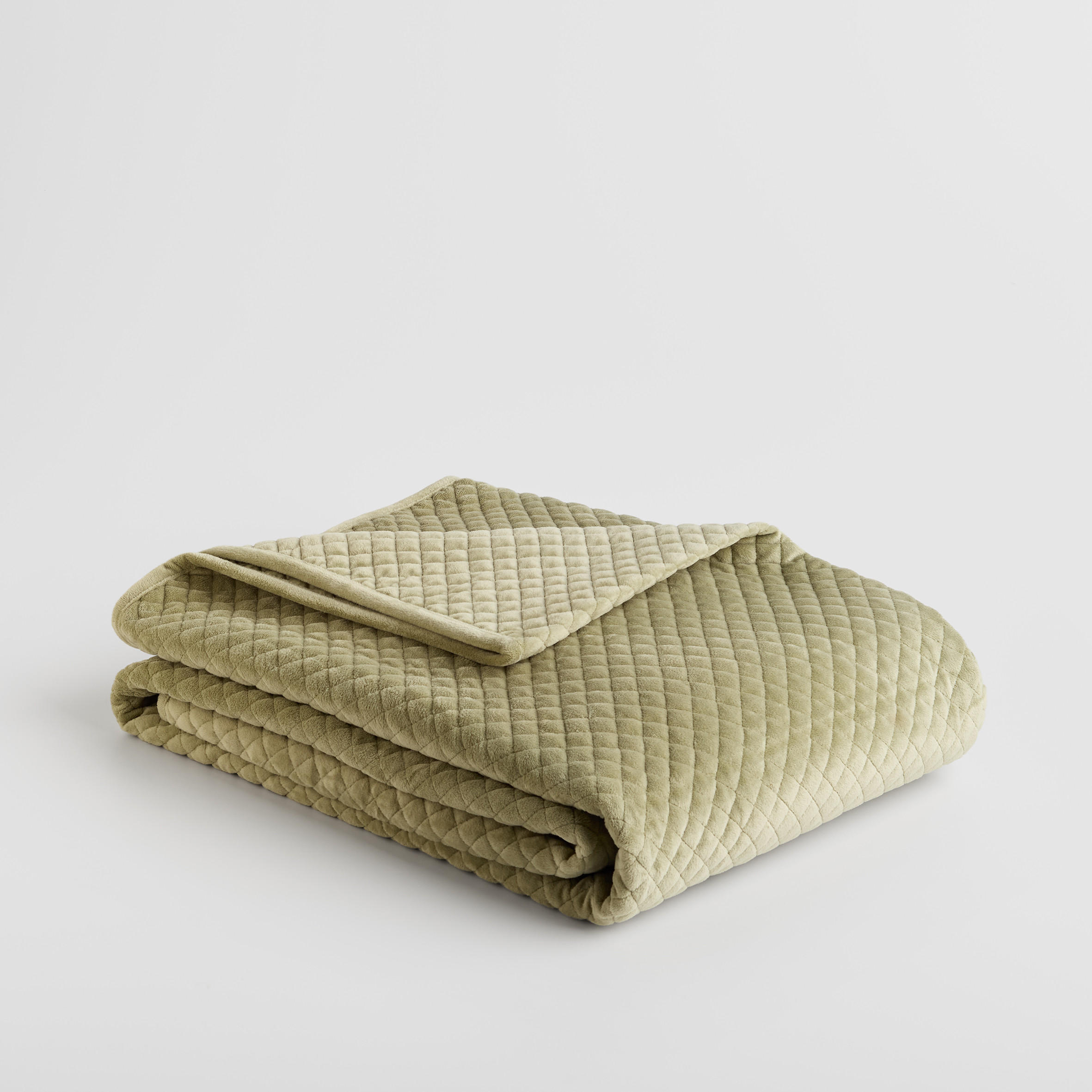 TAGESDECKE Plums - Hellgrün, Textil (200/220cm) - home&you