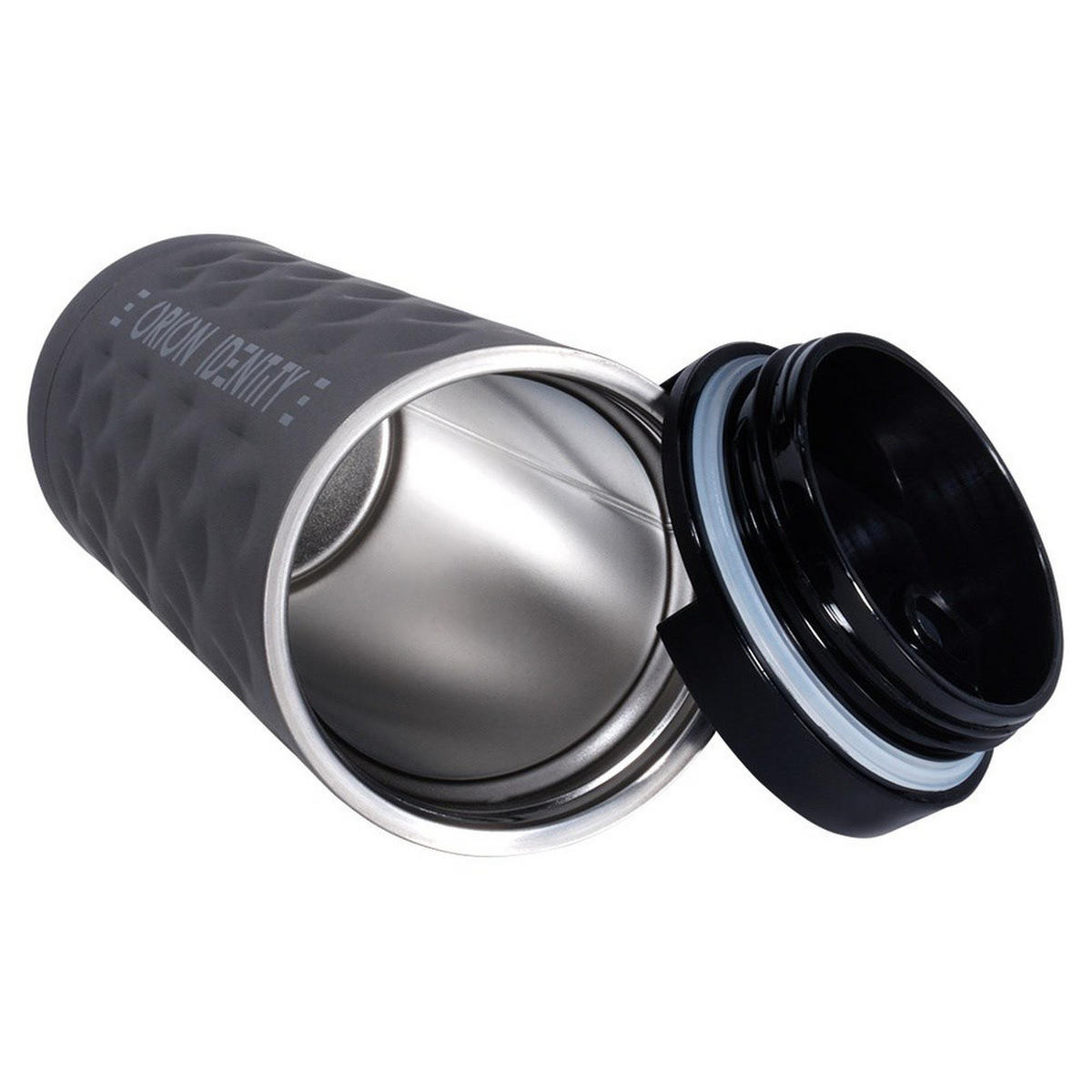 THERMOBECHER Edelstahl matt 500 ml Schwarz - Schwarz, Metall (0.5L) - Orion 