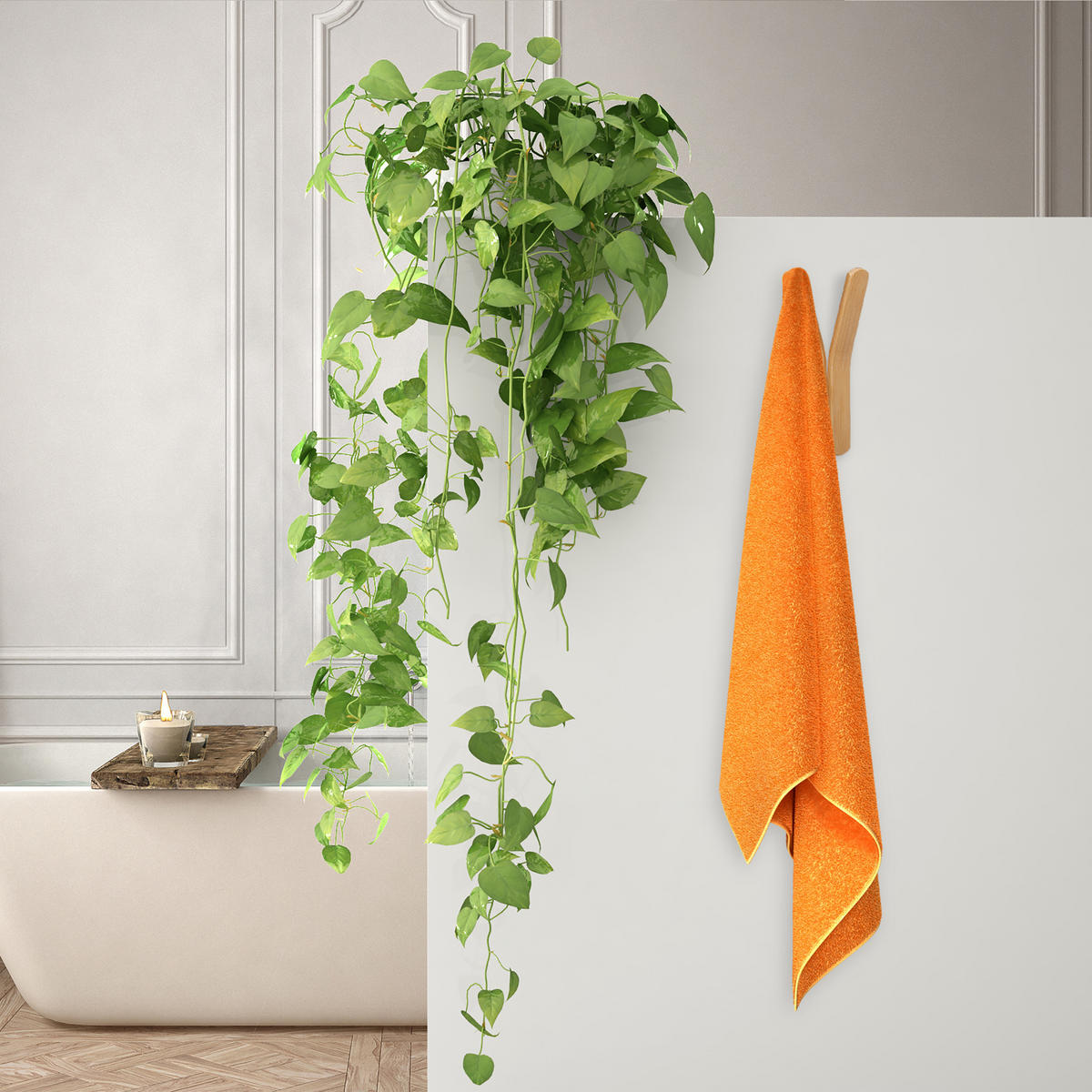 NÁSTENNÝ hák - svetlohnedá, drevo (6.5/15/6cm) - Relaxdays