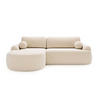 ECKSOFA mit Schlaffunktion L Form OLIO Creme - Creme, Holzwerkstoff (261/177cm) - Compleo24