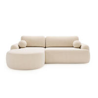 ECKSOFA mit Schlaffunktion L Form OLIO Creme - Creme, Holzwerkstoff (261/177cm) - Compleo24