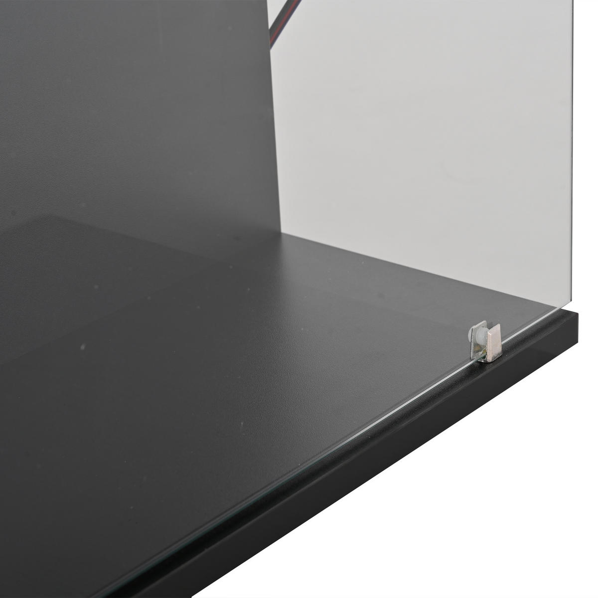 COUCHTISCH 100/50/30 cm schwarz mit Hochglanz-Design und LED-Beleuchtung - Schwarz, Holzwerkstoff (100/50/30cm) - OKWISH