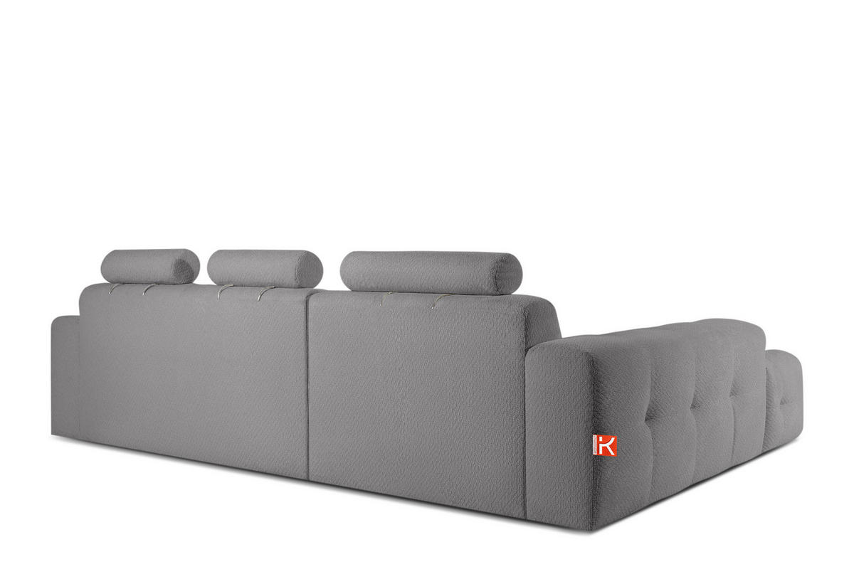 ECKSOFA LINKS ALIGRA, Grau - Grau, Holz/Holzwerkstoff (290/191cm) - KONSIMO®