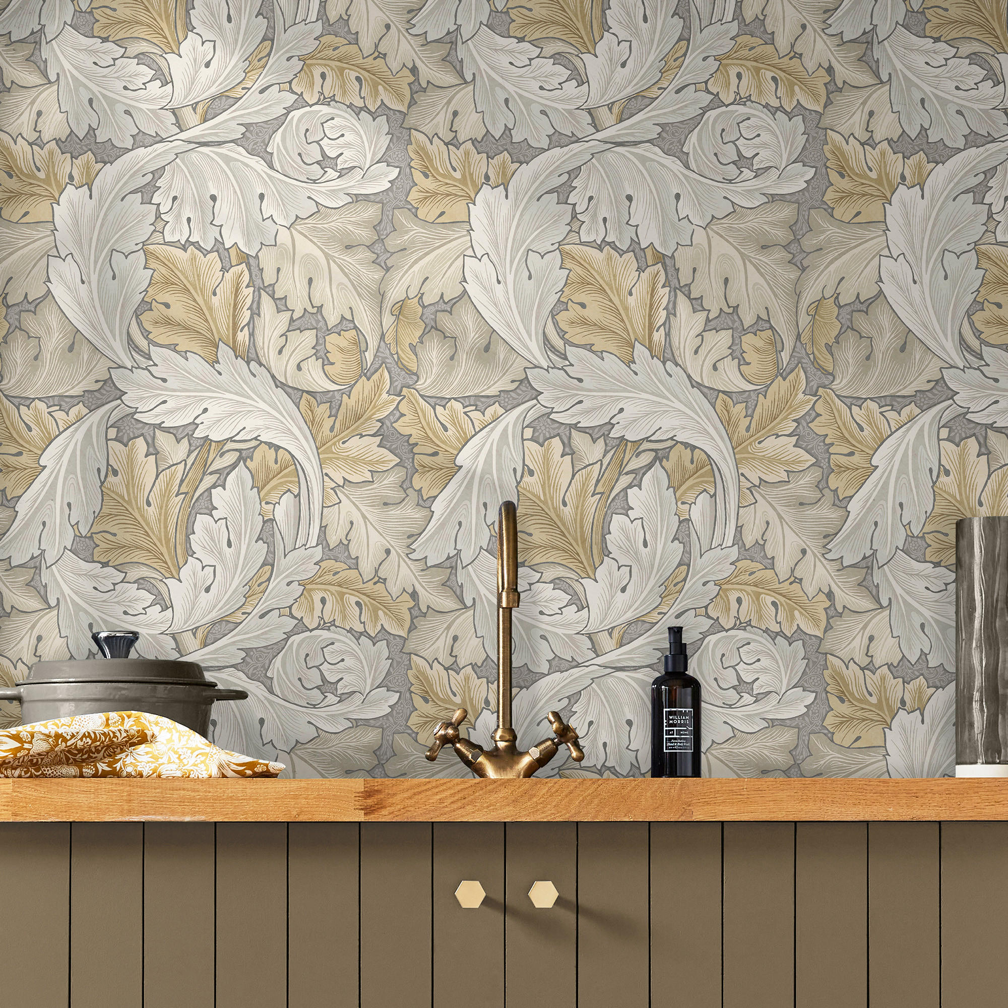 VLIESTAPETE Akanthus Neutral - Beige, Papier/Kunststoff (1000/1000cm) - Graham & Brown