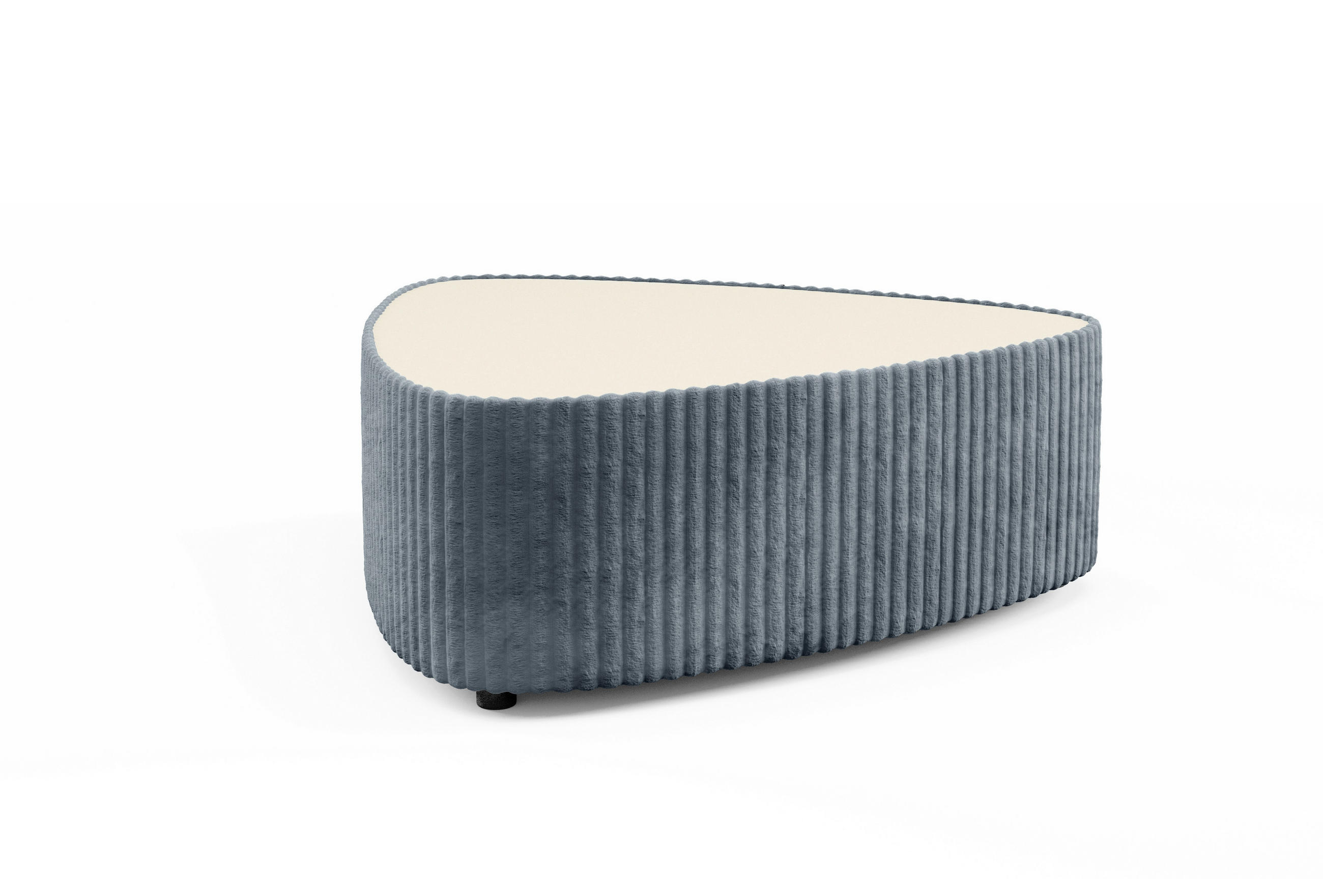 COUCHTISCH LINEO 89 cm Wohnzimmertisch gepolstert Grau - Grau, Holzwerkstoff/Textil (96/89/42cm) - MASSENO