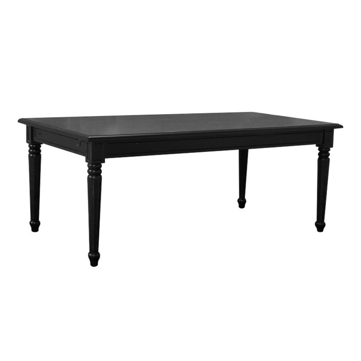 ESSTISCH 100x180/280 schwarz antik - Schwarz, Holzwerkstoff (100/180/75cm) - ebuy24
