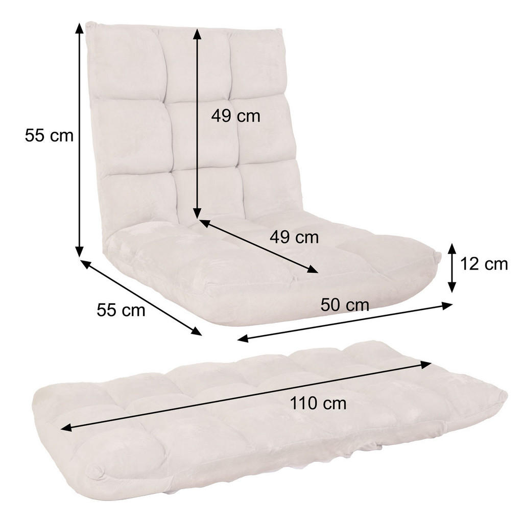 Thumbnail - MCW Bodensessel, Beige, Textil, 50x55x55 cm, Wohnzimmer, Sessel, Polstersessel