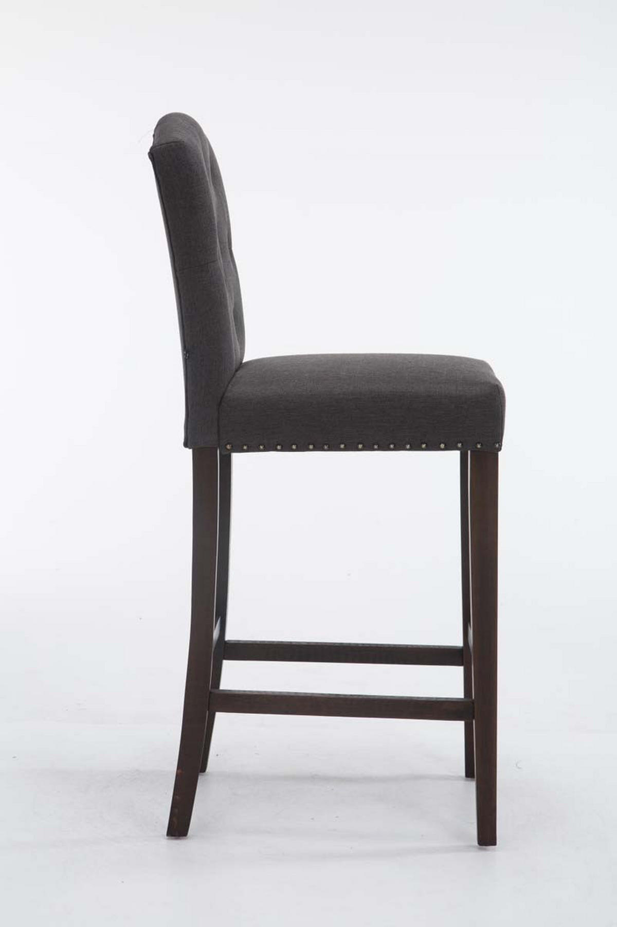 BARHOCKER Stoff dunkelgrau - Dunkelgrau, Holz/Textil (42/113/57cm) - CLP