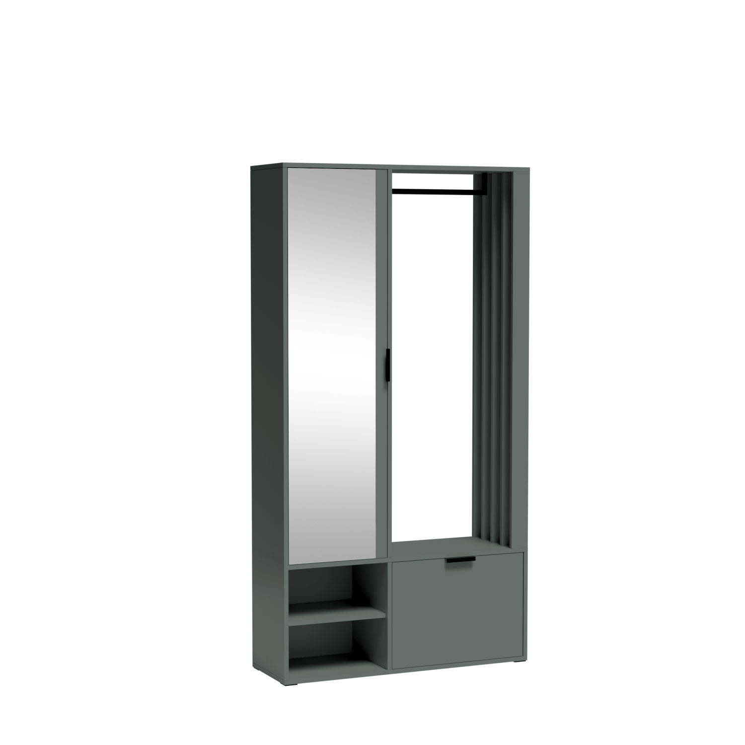 GARDEROBENSCHRANK Limo Plus mit zwei Türen grün - Grün, Holzwerkstoff (100/190/33cm) - Beautysofa