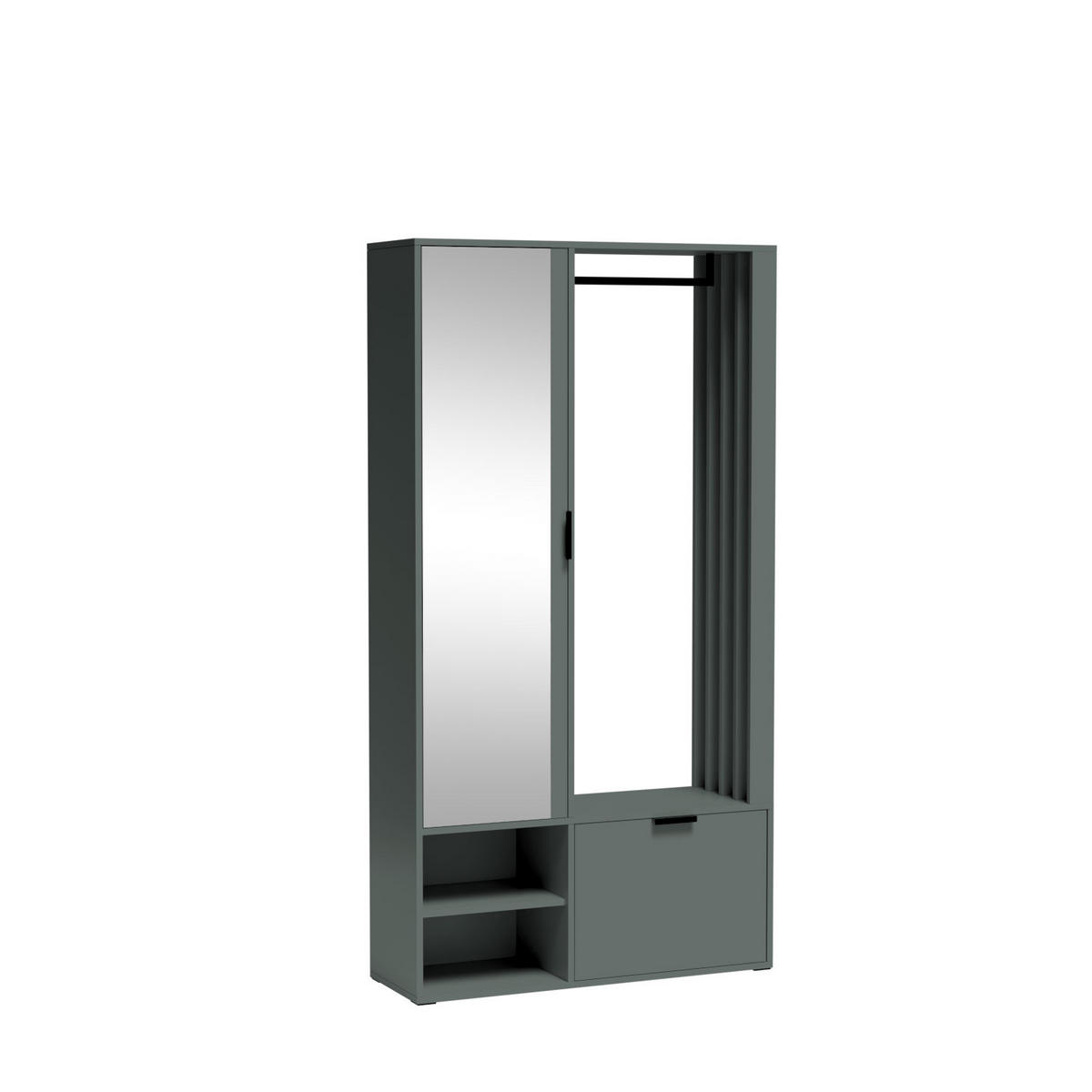 GARDEROBENSCHRANK Limo Plus mit zwei Türen grün - Grün, Holzwerkstoff (100/190/33cm) - Beautysofa