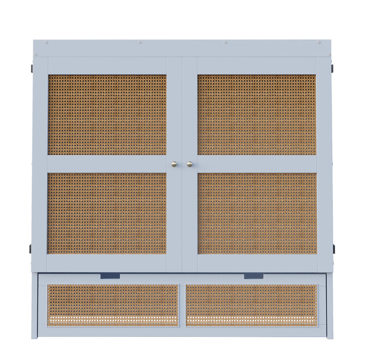 BETT 140/200 cm klappbar inkl. Lattenrost und Stauraumschubladen in Grau - Grau, Holz (140/200cm) - BEAOK