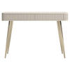 SCHMINKTISCH Ovarlo Greige mit 2 Schubladen 113 cm - Taupe/Goldfarben, Holzwerkstoff/Metall (38/113.2/77.9cm) - Selsey