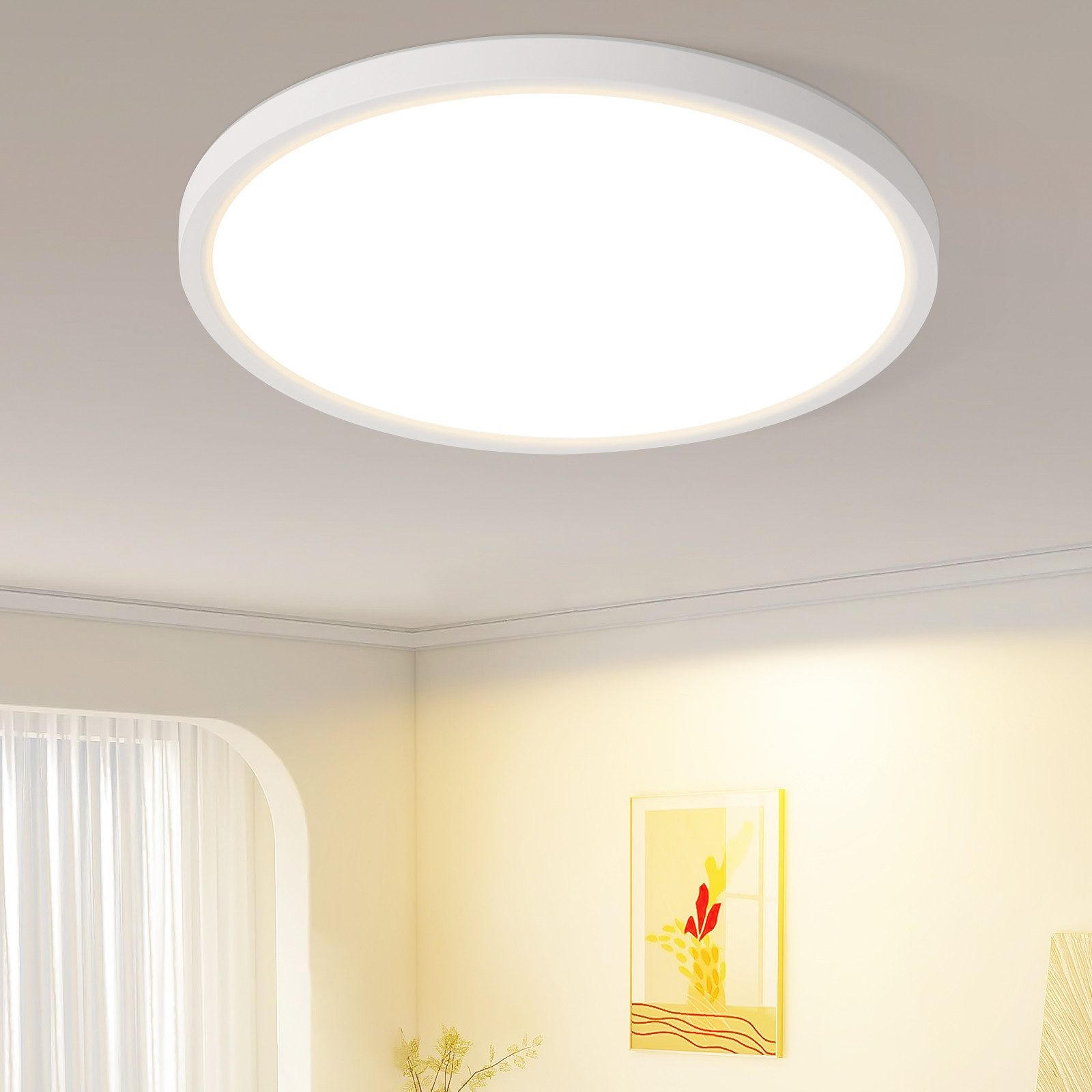 LED-DECKENLEUCHTE Malinowski 18/18/2.6 cm - Weiß, Kunststoff (18/18/2.6cm) - Nettlife