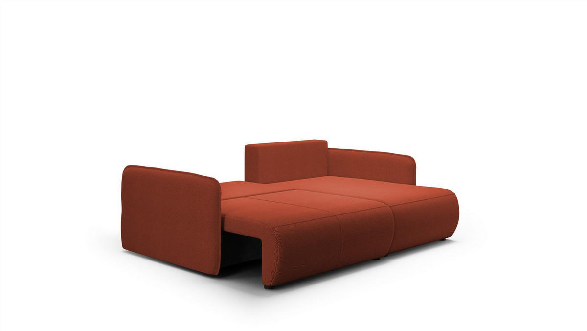 ECKSOFA Calgary - Rotbraun, Holzwerkstoff/Textil (207/148cm) - Fun Möbel
