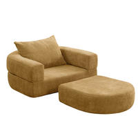 SOFA in Gelb aus Chenille, komfortabel und flexibel kombinierbar - Gelb, Textil (90/41/101cm) - Flora Grace