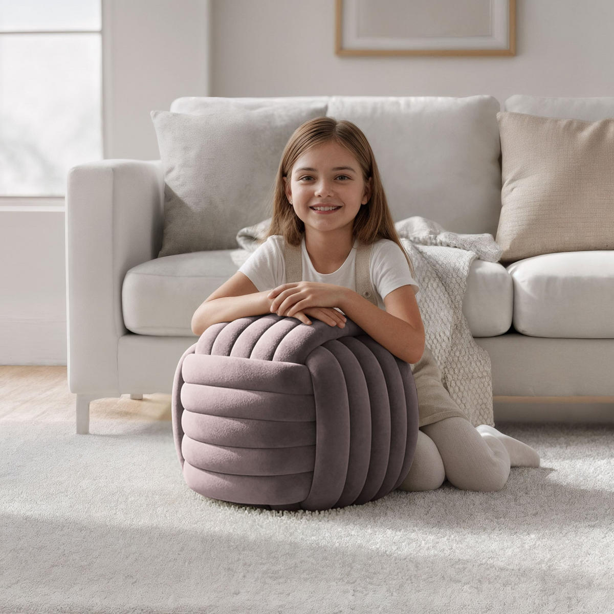 SITZHOCKER NILO, Rosa, T53xB50xH43 - Pink, Holz (50/43/53cm) - Milordbikes