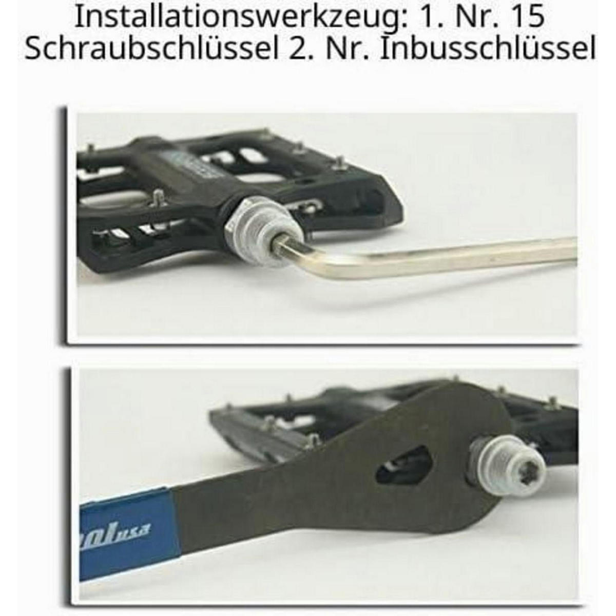 FAHRRADPEDALE Blau Nylon Faser 9/16 Zoll Rutschfest - Blau, Kunststoff (10.7/1.8/12.4cm)