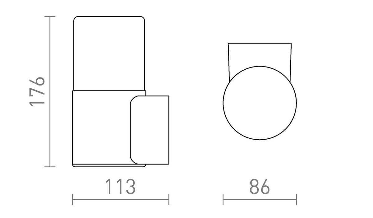 AUSSENLEUCHTE BONNIE Anthrazitgrau 11 W IP44 - Grau, Metall (113/86/176cm) - Rendl