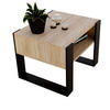 COUCHTISCH Karo65 65/45/53,6 - Eichefarben/Schwarz, Holzwerkstoff (54/65/45cm) - RAUMHIRSCH FURNITURE