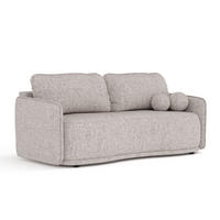 SCHLAFSOFA Mitsis Hellbraun Webstoff - Hellbraun/Schwarz, Holz/Holzwerkstoff (231/93/106cm) - Maison de Reve