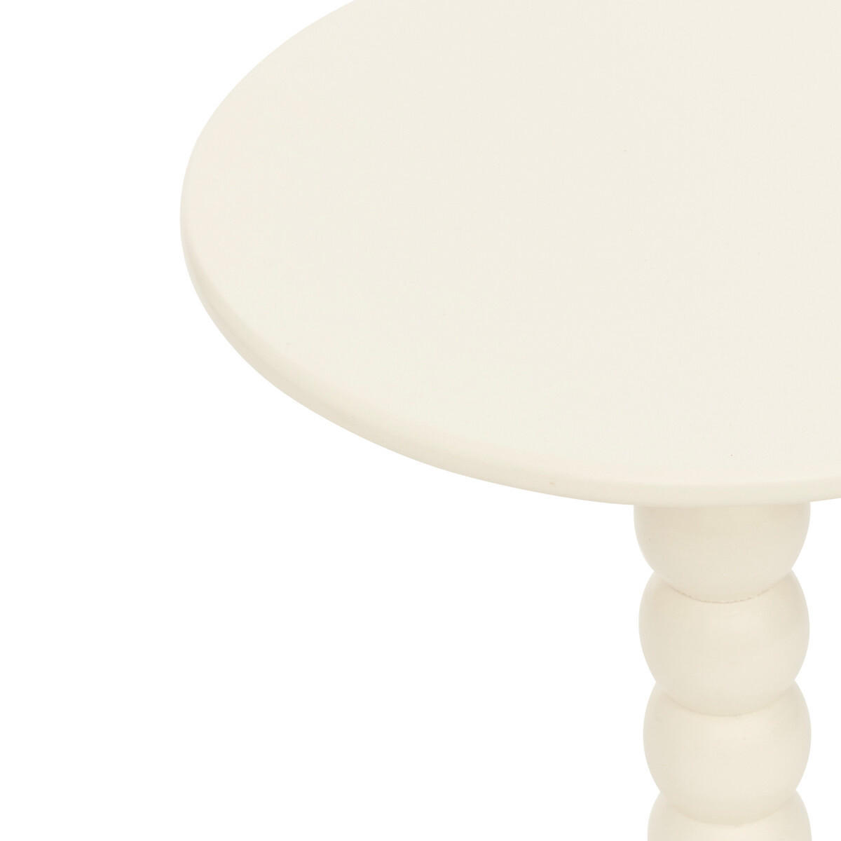 COUCHTISCH Chamlo rund Weiß 38/38/46,5 cm - Beige, Holzwerkstoff (38/38/46.5cm) - Atmosphera Createur d´interieur