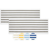 STRANDTUCH, 2er-Set, 70x180 cm, 100% Baumwolle, Grau - Graubraun, Textil (70/180cm) - Zollner