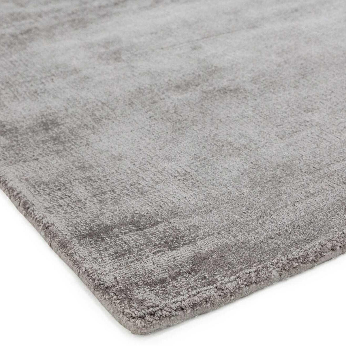TEPPICH Viskose handgewebt zeitloses Design BARI, Silber 160x230 cm - Silberfarben, Textil (160/230cm) - KADIMA DESIGN