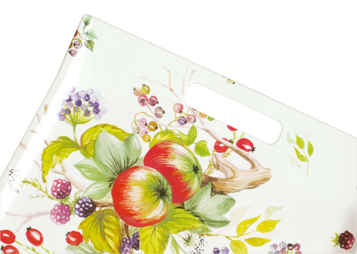 TABLETT Brombeeren, rechteckige Serviertablett mit Griff 47x31 cm - Brombeere, Kunststoff (31/3/47cm) - Lashuma