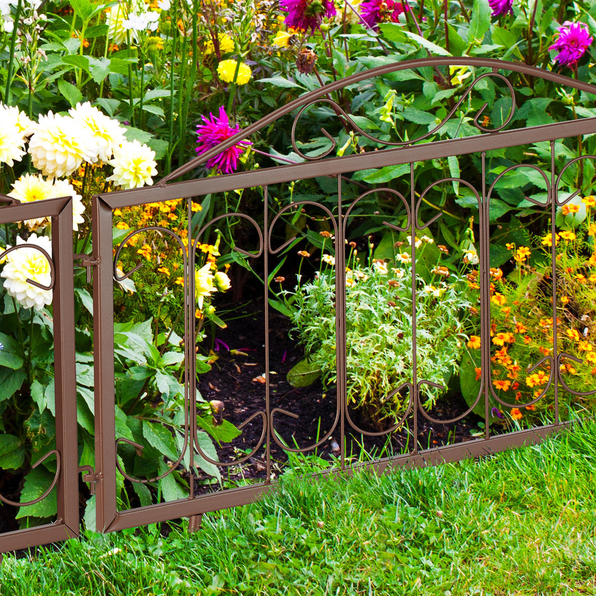 4XBEETZAUN - Braun, Metall (57/46/1.5cm) - Relaxdays