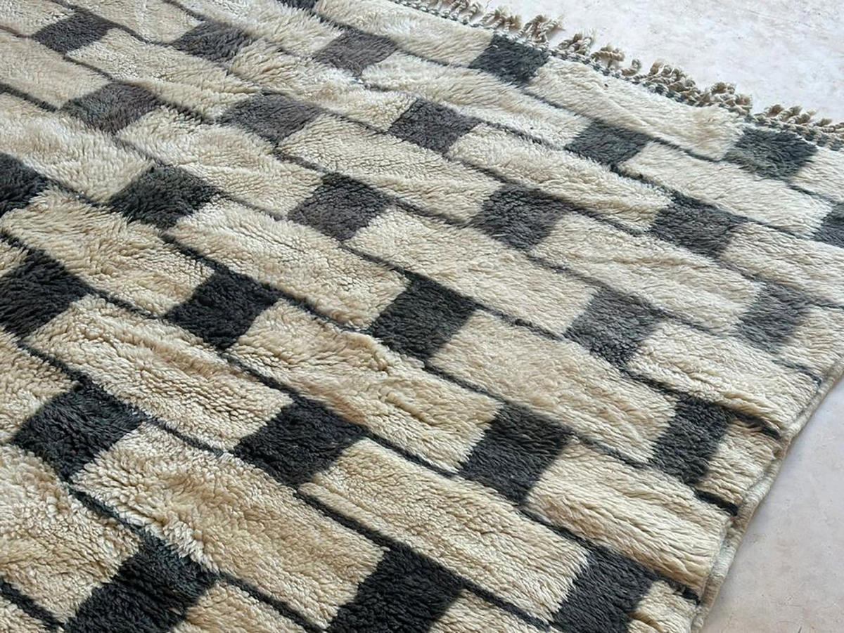 BERBERTEPPICH aus Marokko modern schwarz - Schwarz, Naturmaterialien (331/407cm) - AFK Living