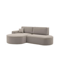 ECKSOFA Modena Pro - Komfort Und Stil Stoff Salvador Hellbeige Links - Creme, Holz (278/179cm) - Kaiser Möbel