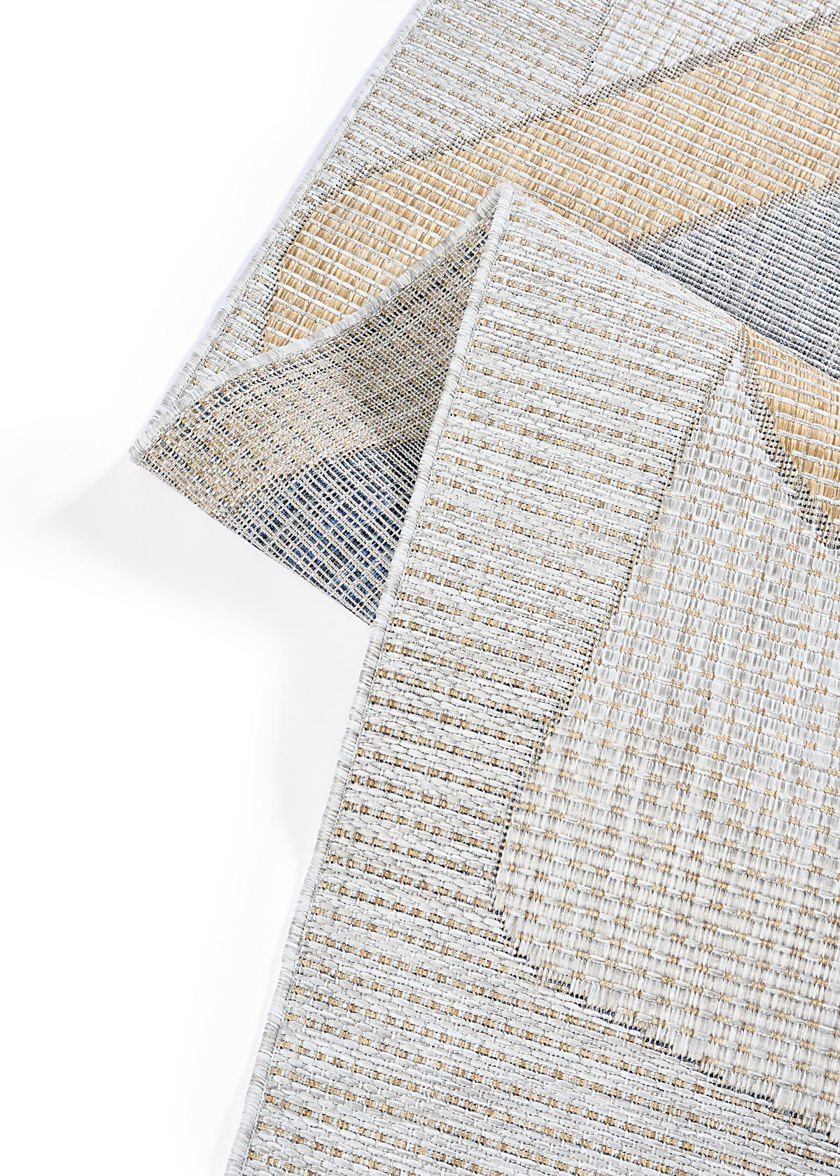 TAPISO YUCANA Grau Outdoor Teppich Flachgewebe 80/150 cm - Grau, Textil (80/150cm) - Tapiso