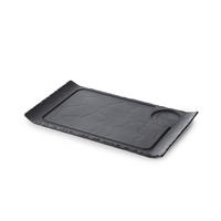 BURGER & STEAKETELLER Matt schiefer style 20 x 33 cm - Schieferfarben, Keramik (20/2/33cm) - Revol Porcelaine France
