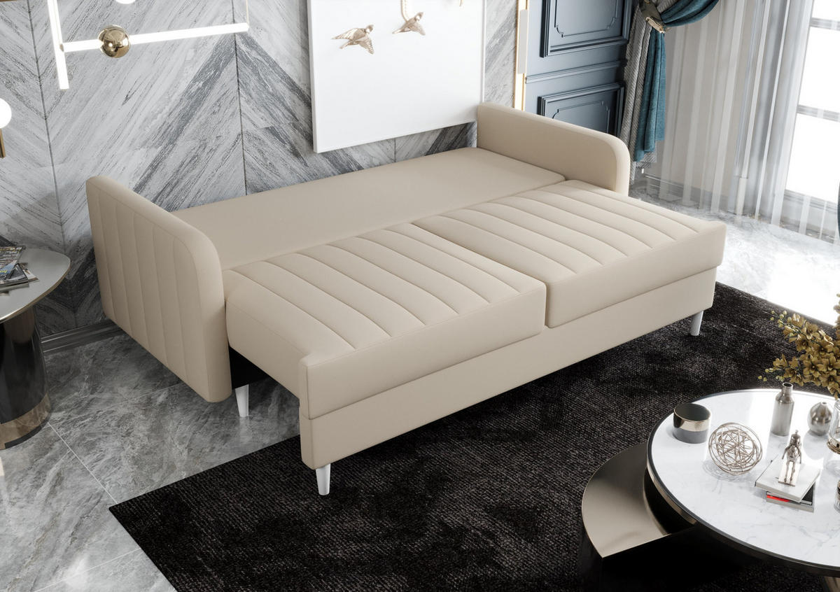 SCHLAFSOFA KONGO 08, Sofa mit Schlaffunktion, Farbe: Braun, Velourstoff - Braun, Textil (222/100/100cm) - O-Sofa