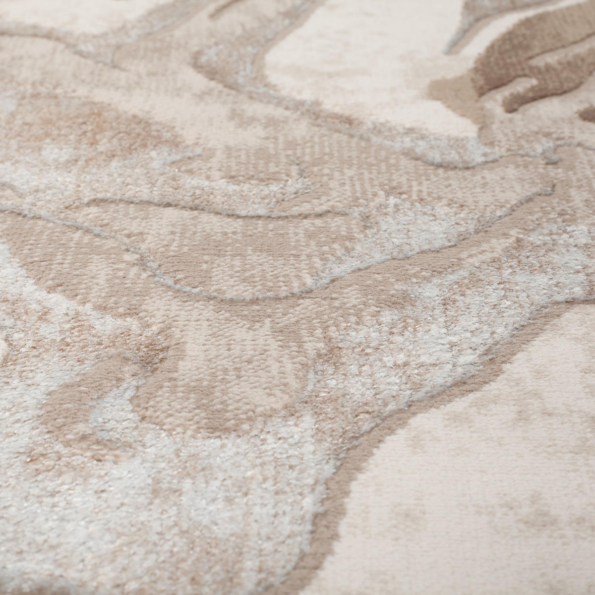 TEPPICH Marmor-Design, metallisch OUSE JOY, Beige 160x230 cm - Beige, Textil (160/230cm) - KADIMA DESIGN