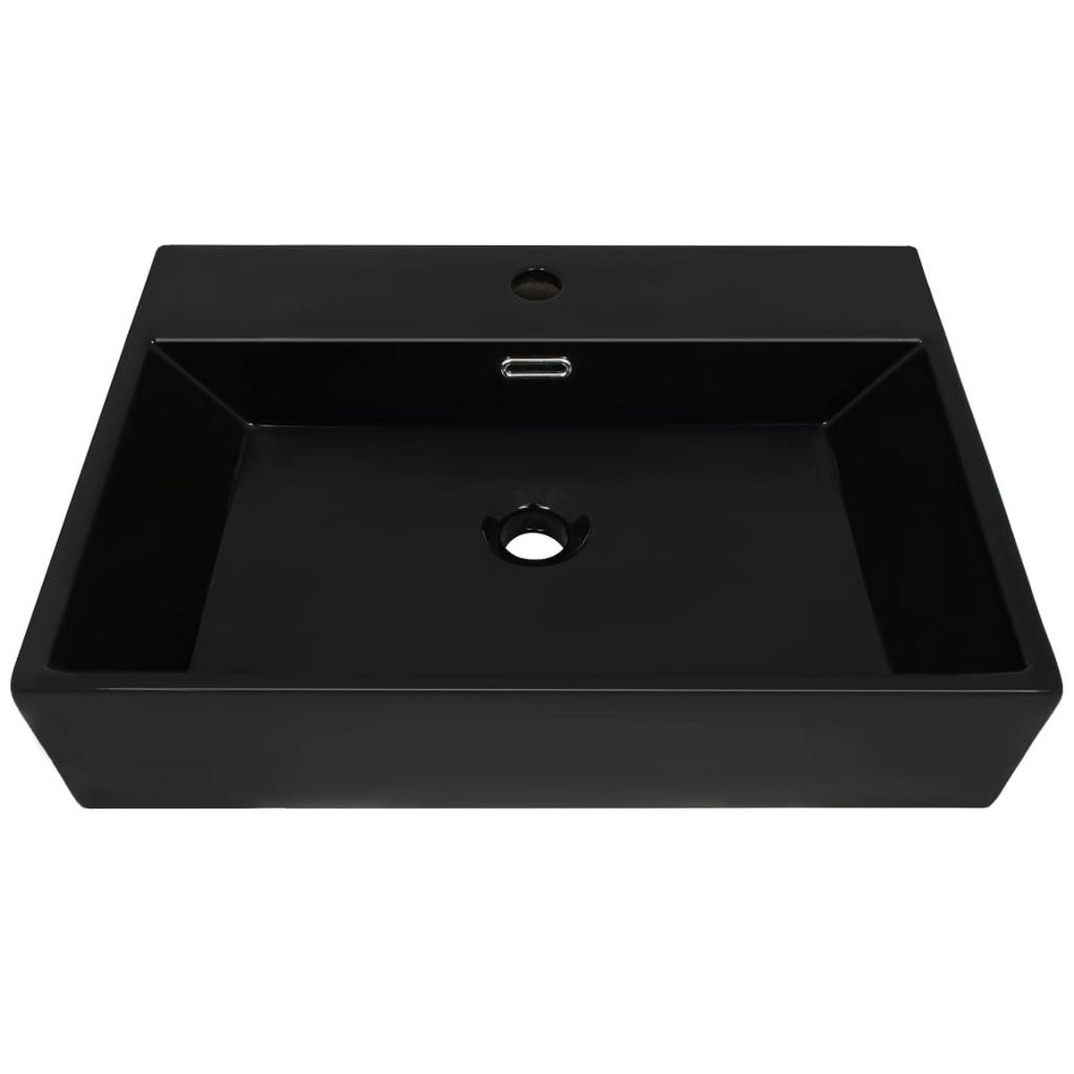 WASCHBECKEN Labounty 60.5/42.5/14.5 cm - Schwarz, Keramik (60.5/14.5/42.5cm) - Nettlife