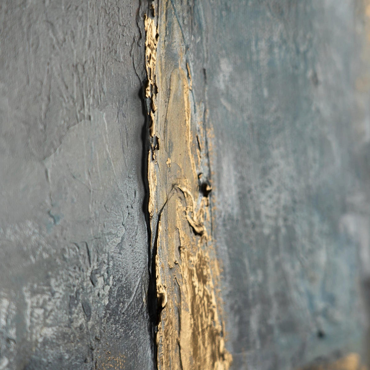 GEMÄLDE Goldene Konsonanzen Schattenfugenrahmen Schwarz 120x80 cm - Schwarz, Holz (120/80cm) - YS-art gallery