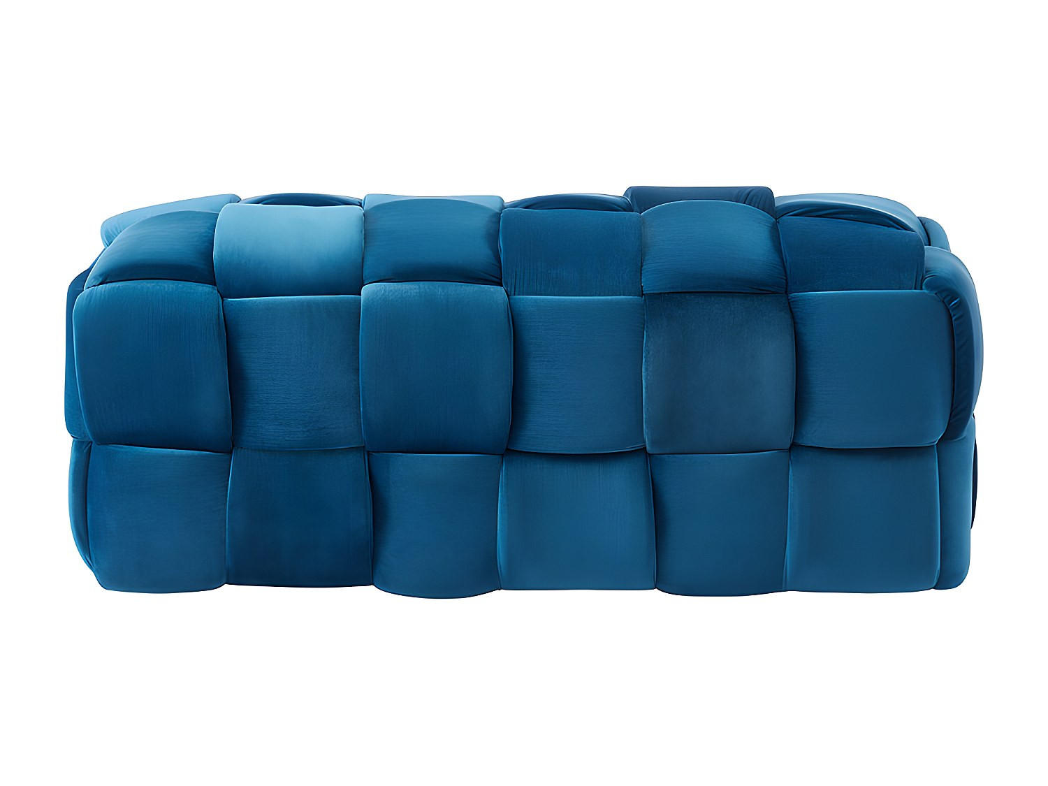 SITZBANK - 1 Person - Samt, Stoff - Blau - FABERO - Blau, Textil (112/45/44cm) - Vente-Unique